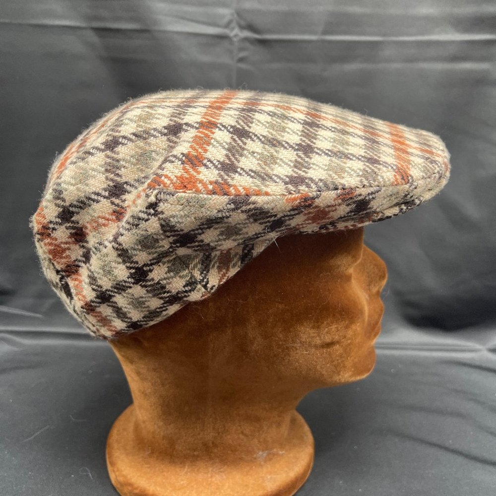 Vintage Jonathan Richard Tweed News Boy Cap Size 7 3/8, Made in Ireland